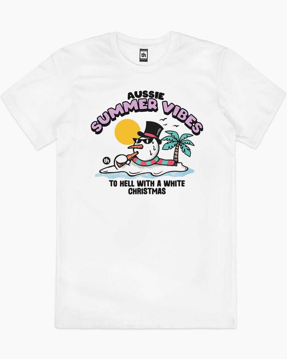 Aussie Summer Vibes T-Shirt Australia Online #colour_white