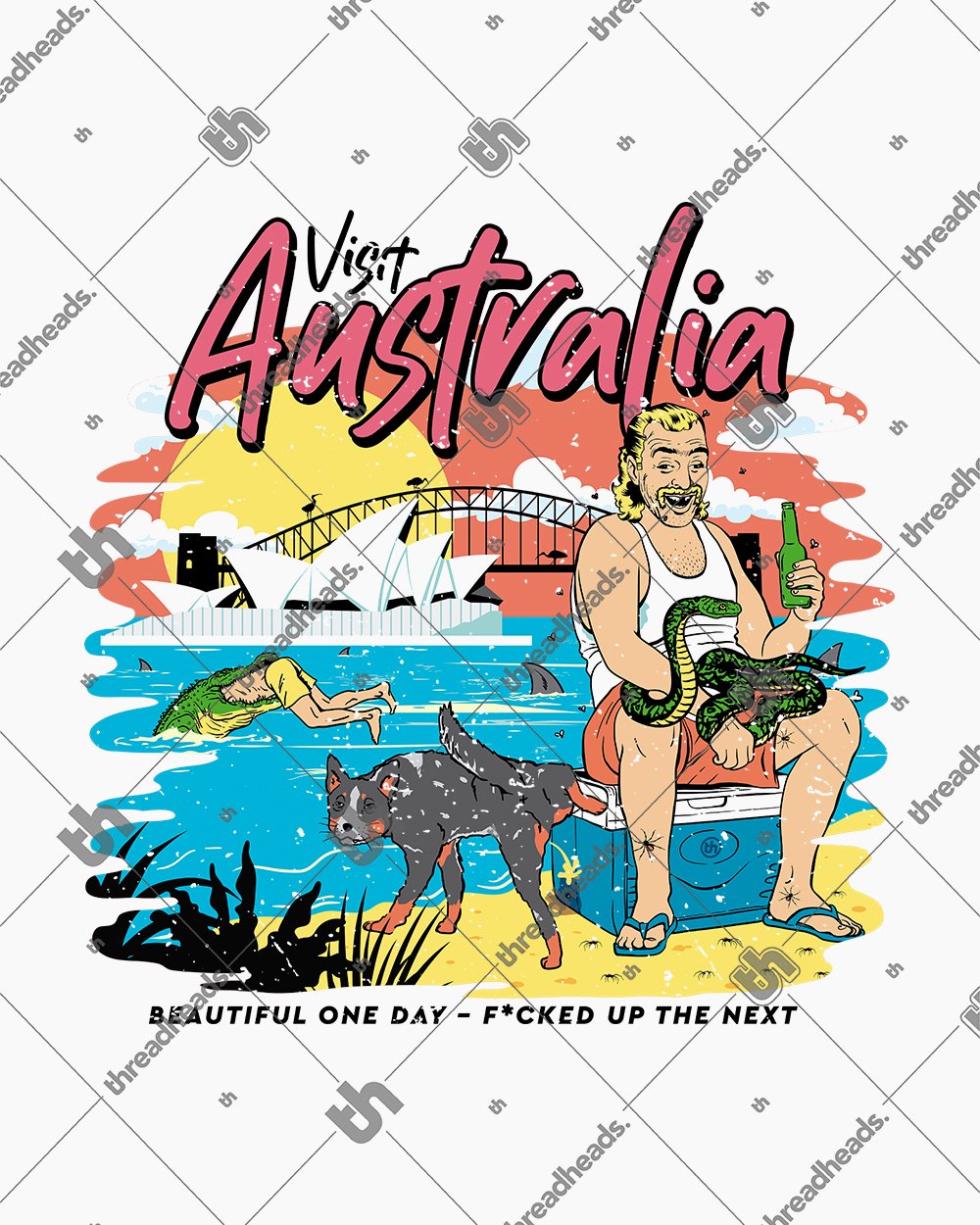 Visit Australia Hoodie Australia Online #colour_white