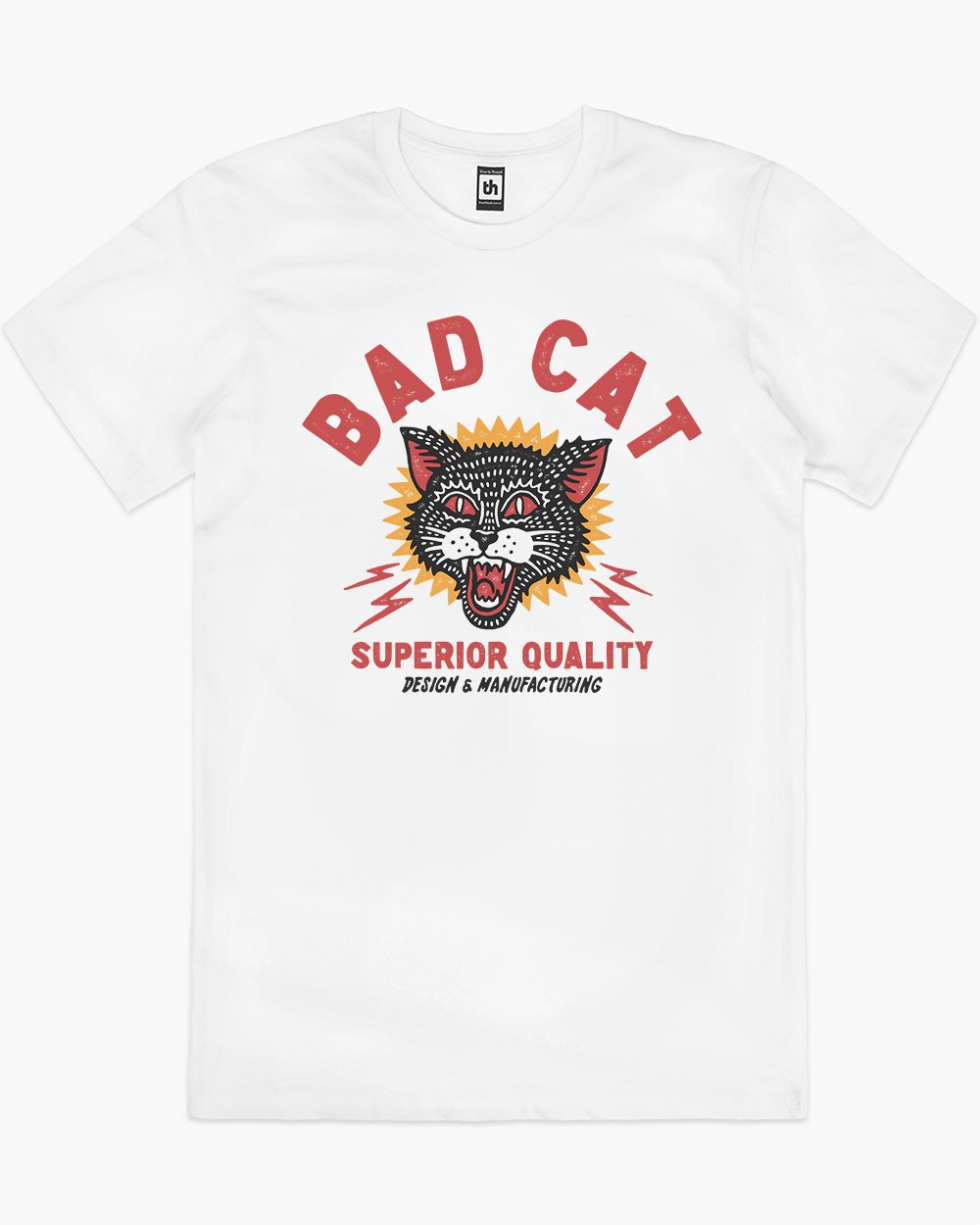 Bad Cat T-Shirt Australia Online #colour_white