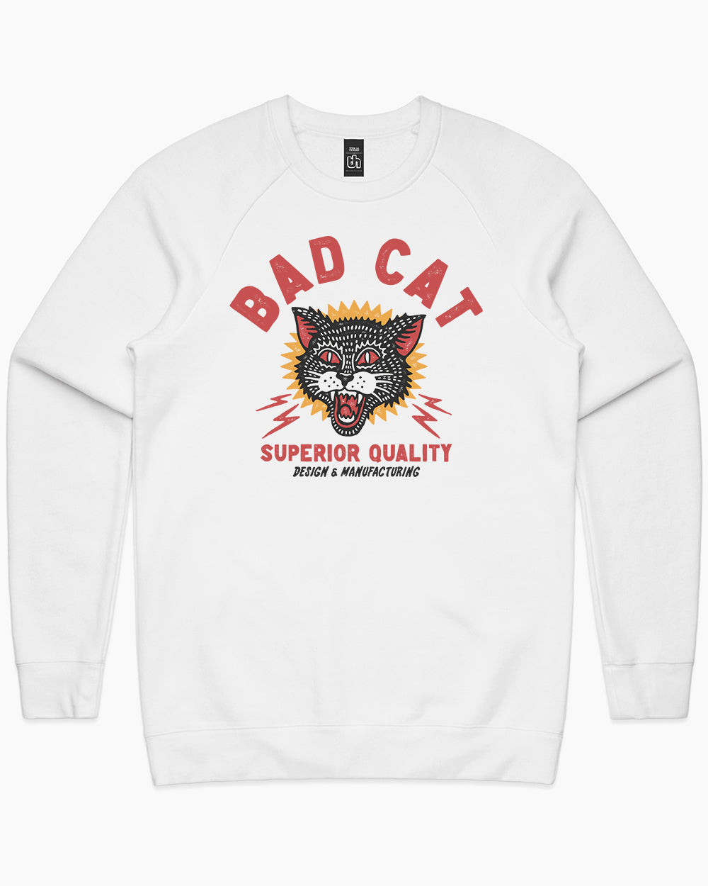 Bad Cat Sweater Australia Online #colour_white