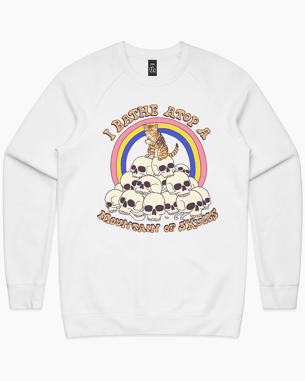 Bathe Atop a Mountain of Skulls Sweater Australia Online #colour_white