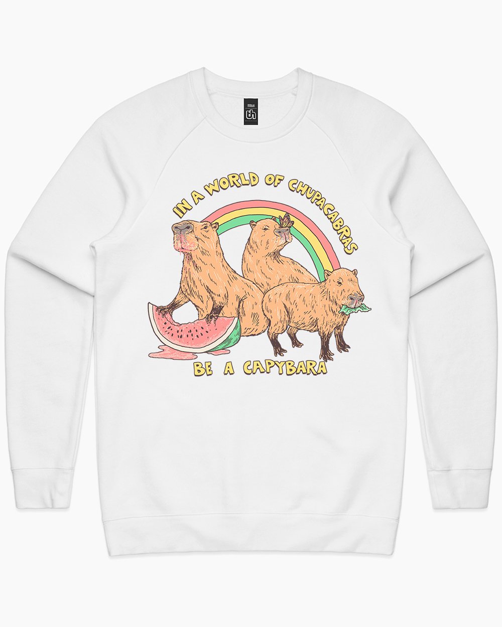 Be a Capybara Sweater Australia Online #colour_white
