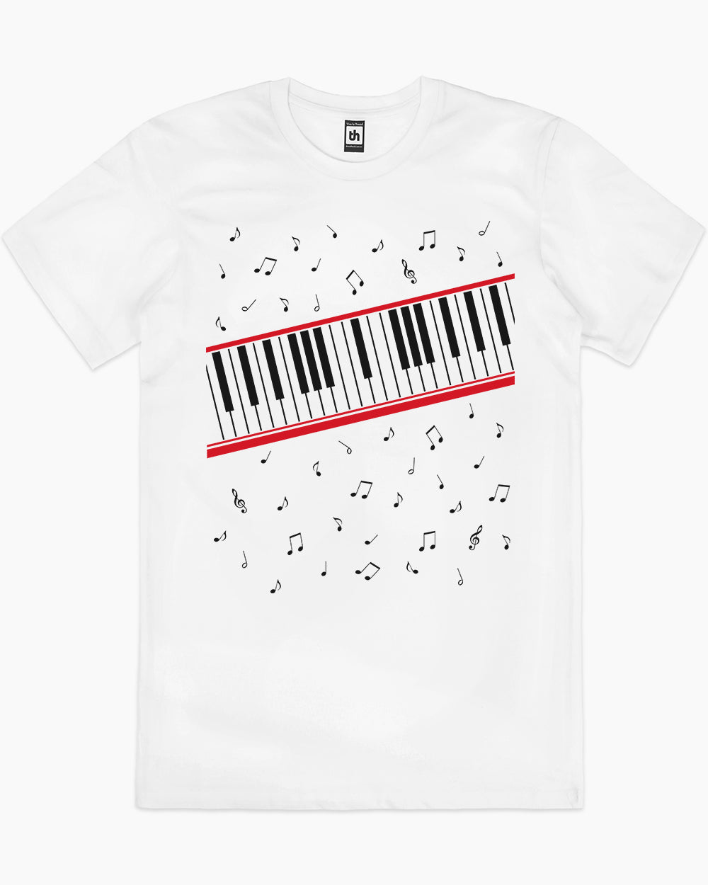 Beat It Piano Keys T-Shirt Australia Online #colour_white