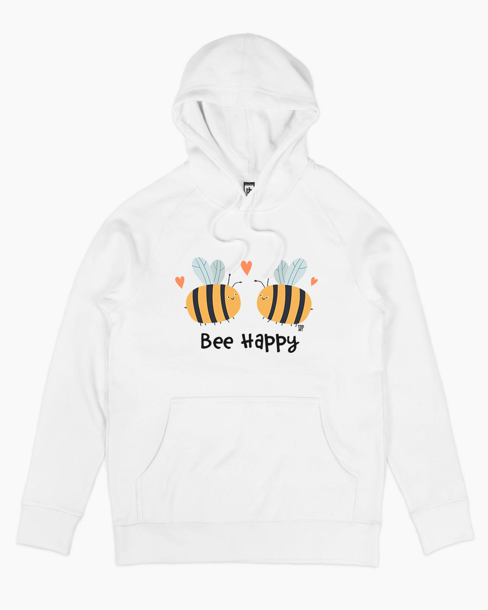 Bee Happy Hoodie Australia Online #colour_white