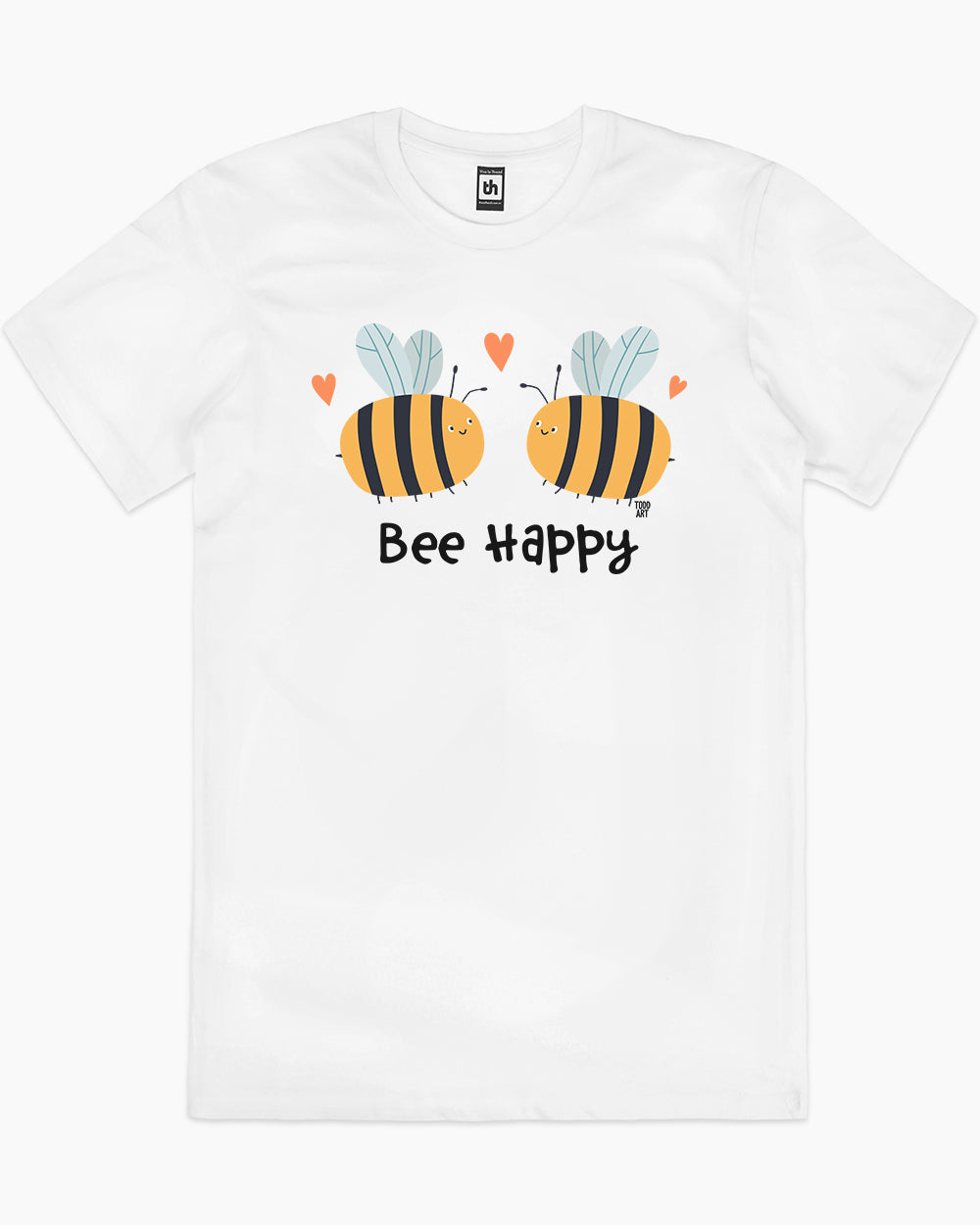 Bee Happy T-Shirt Australia Online #colour_white