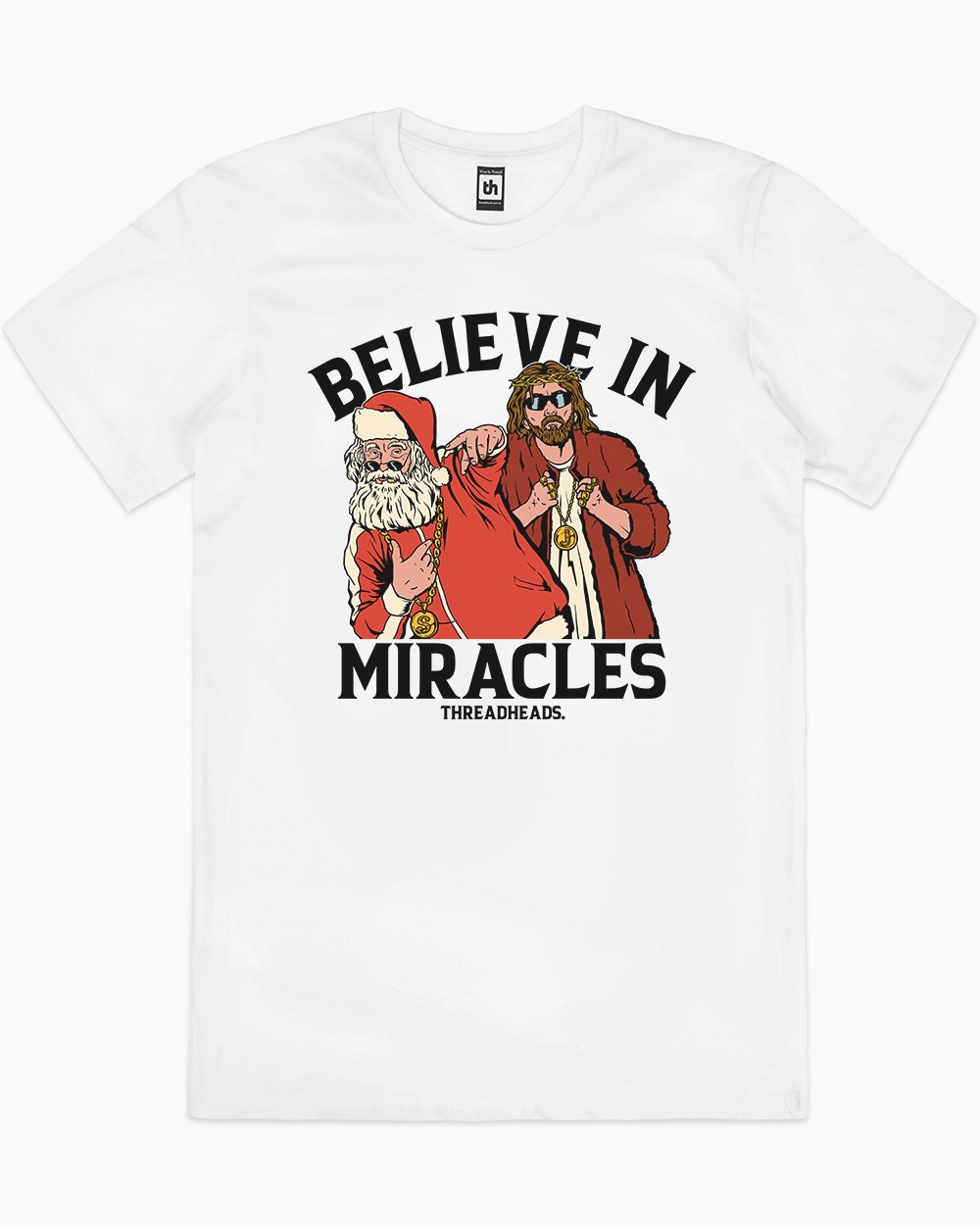 Believe in Miracles T-Shirt Australia Online #colour_white