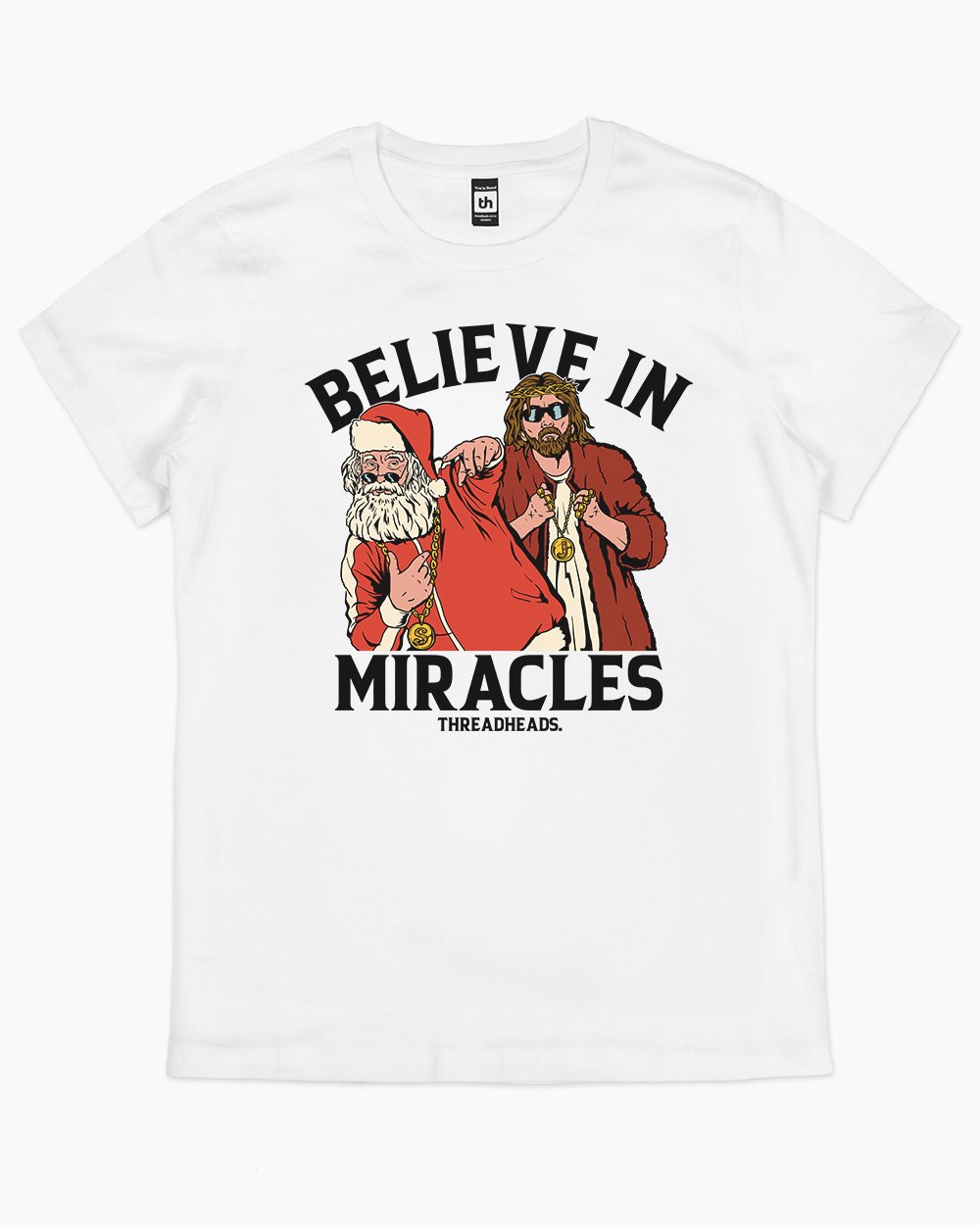 Believe in Miracles T-Shirt Australia Online #colour_white