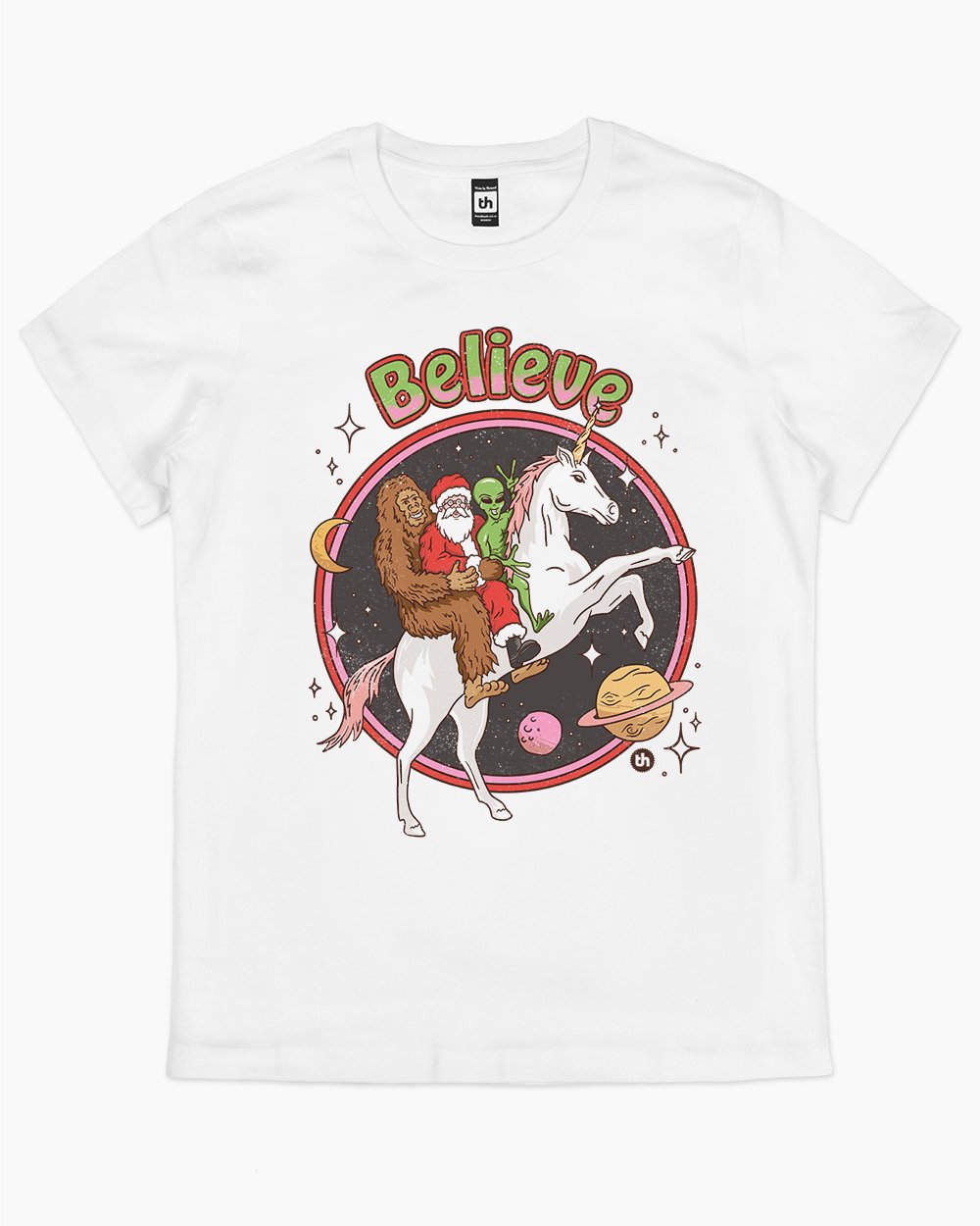 Believe T-Shirt Australia Online #colour_white