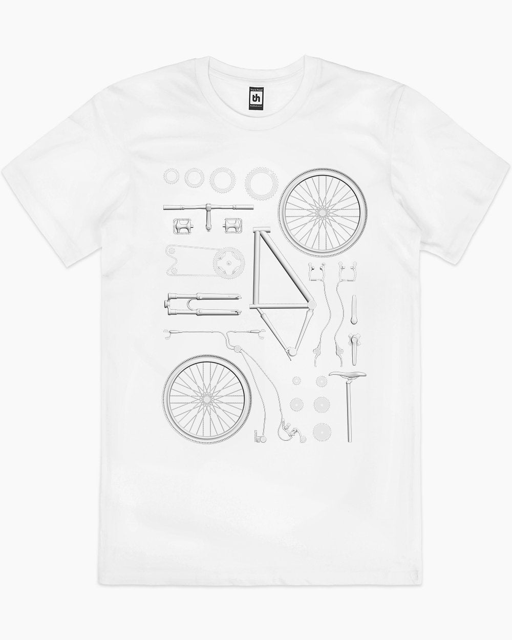Bike Exploded T-Shirt Australia Online #colour_white