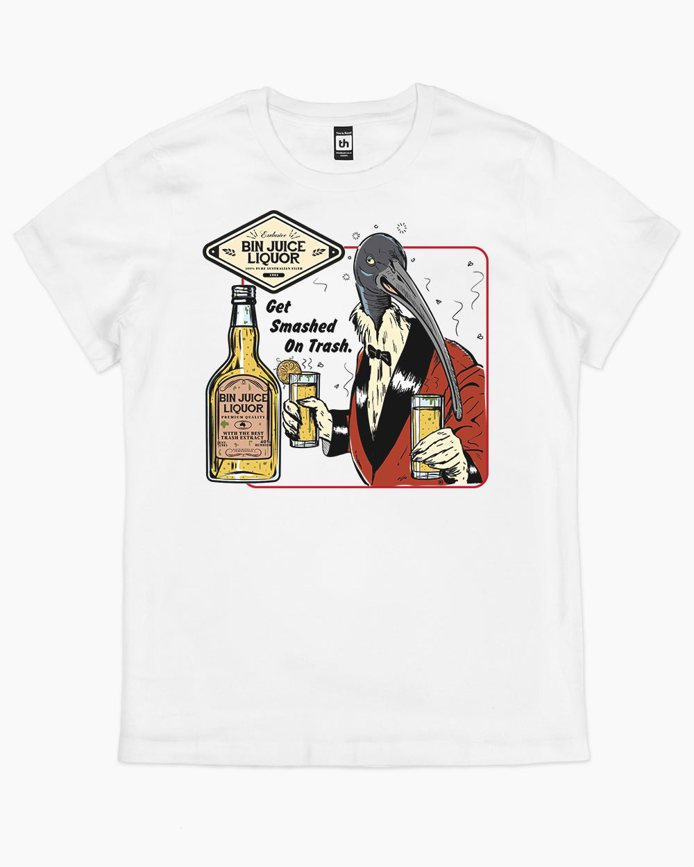 Bin Juice Liquor T-Shirt Australia Online #colour_white