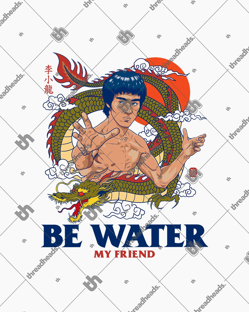 Bruce Lee Be Water Tank Australia Online #colour_white