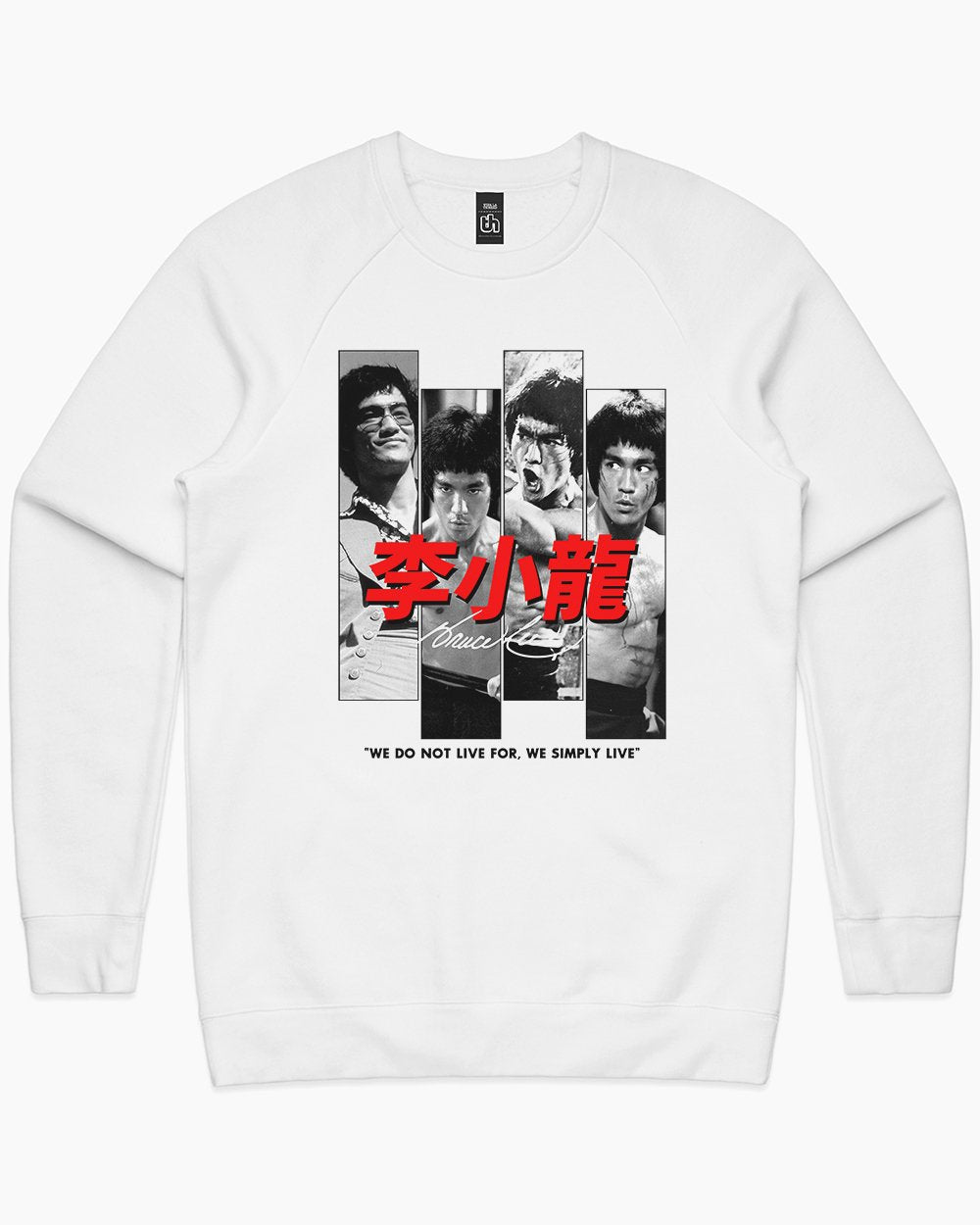 Bruce Lee Scenes Sweater Australia Online #colour_white