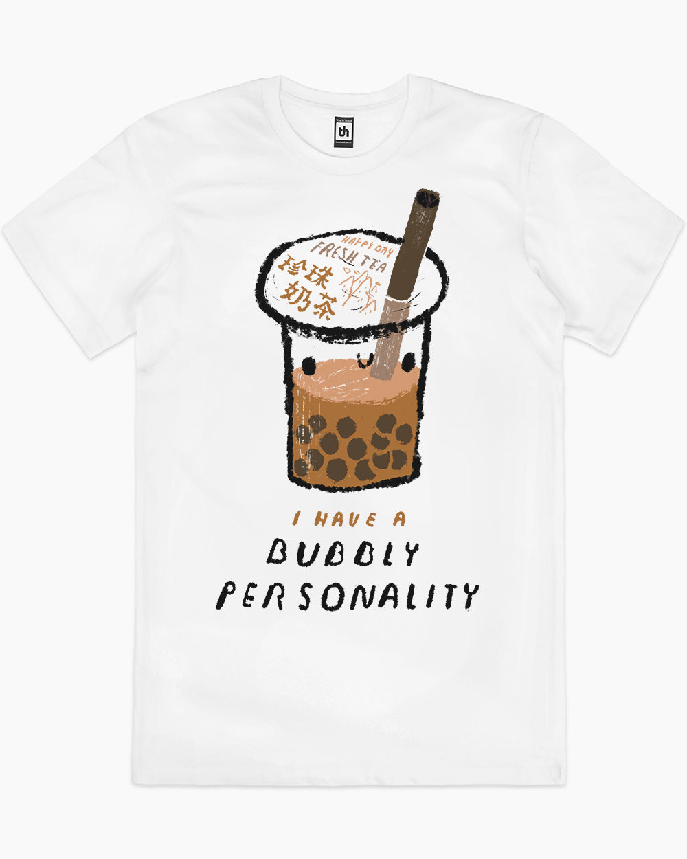 Bubbly Personality T-Shirt Australia Online #colour_white