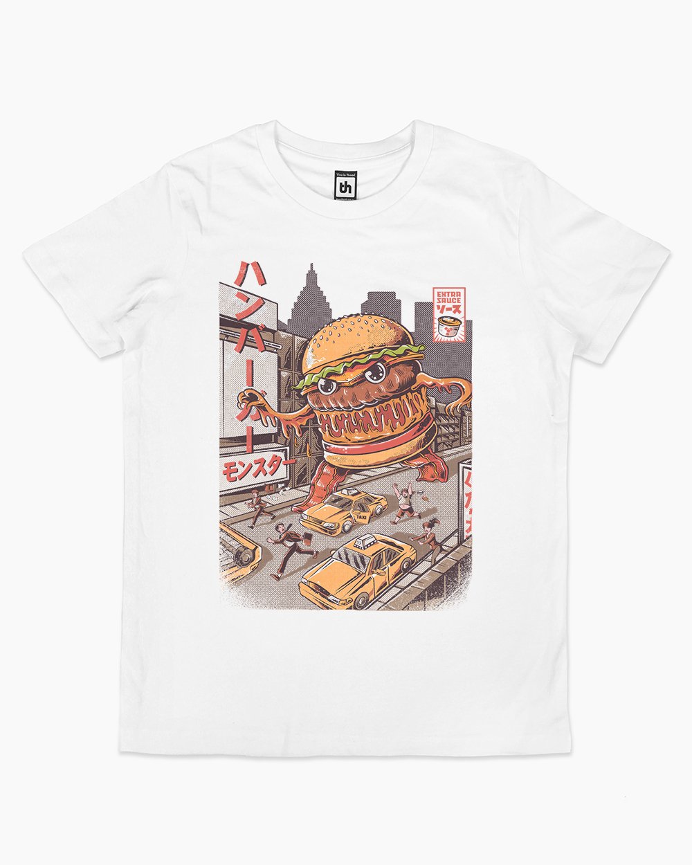 Burgerzilla Kids T-Shirt Australia Online #colour_white