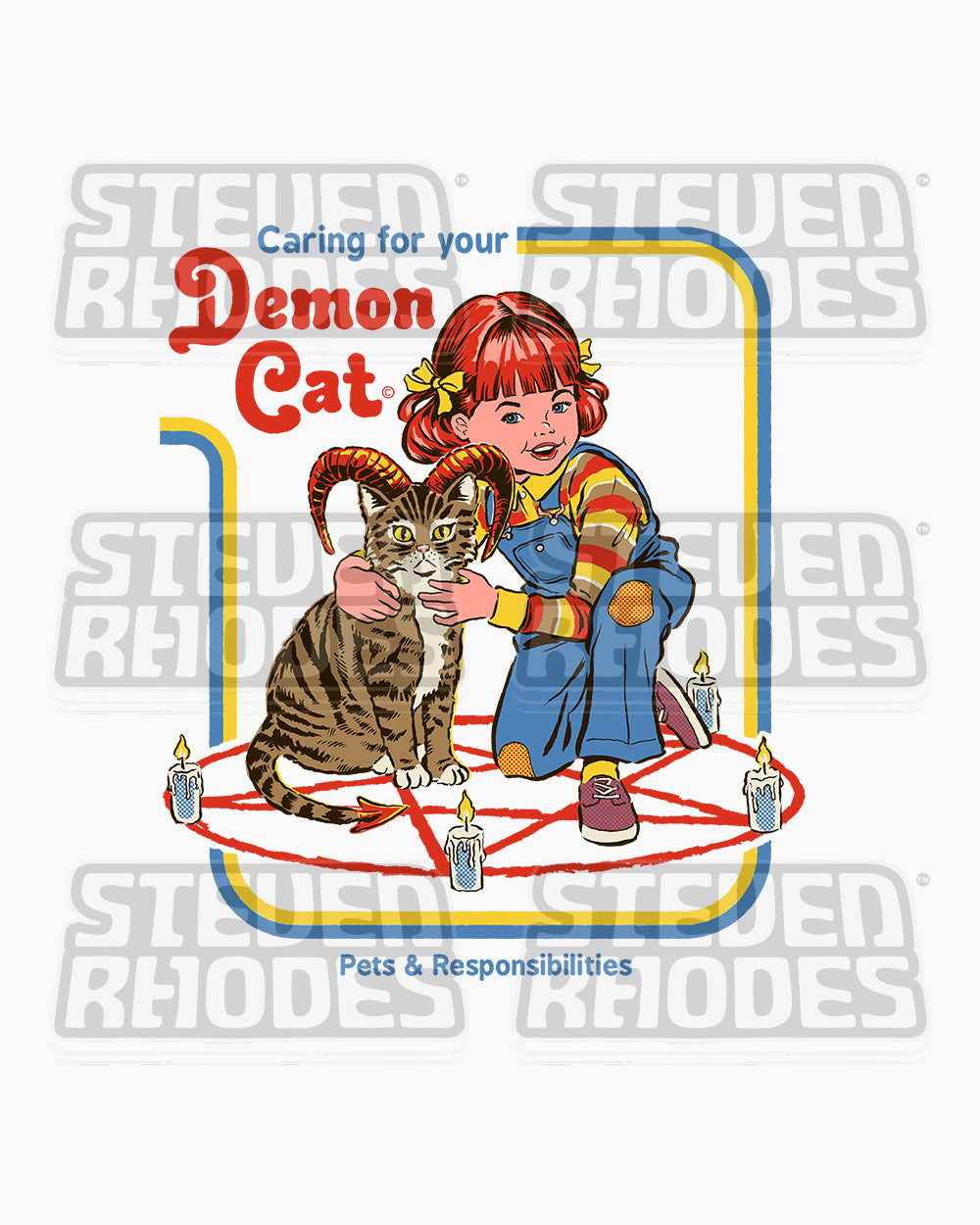 Caring for Your Demon Cat Long Sleeve Australia Online #colour_white