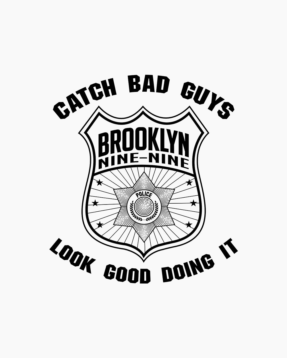 Brooklyn Nine-Nine Catch Bad Guys Hoodie Australia Online #colour_white