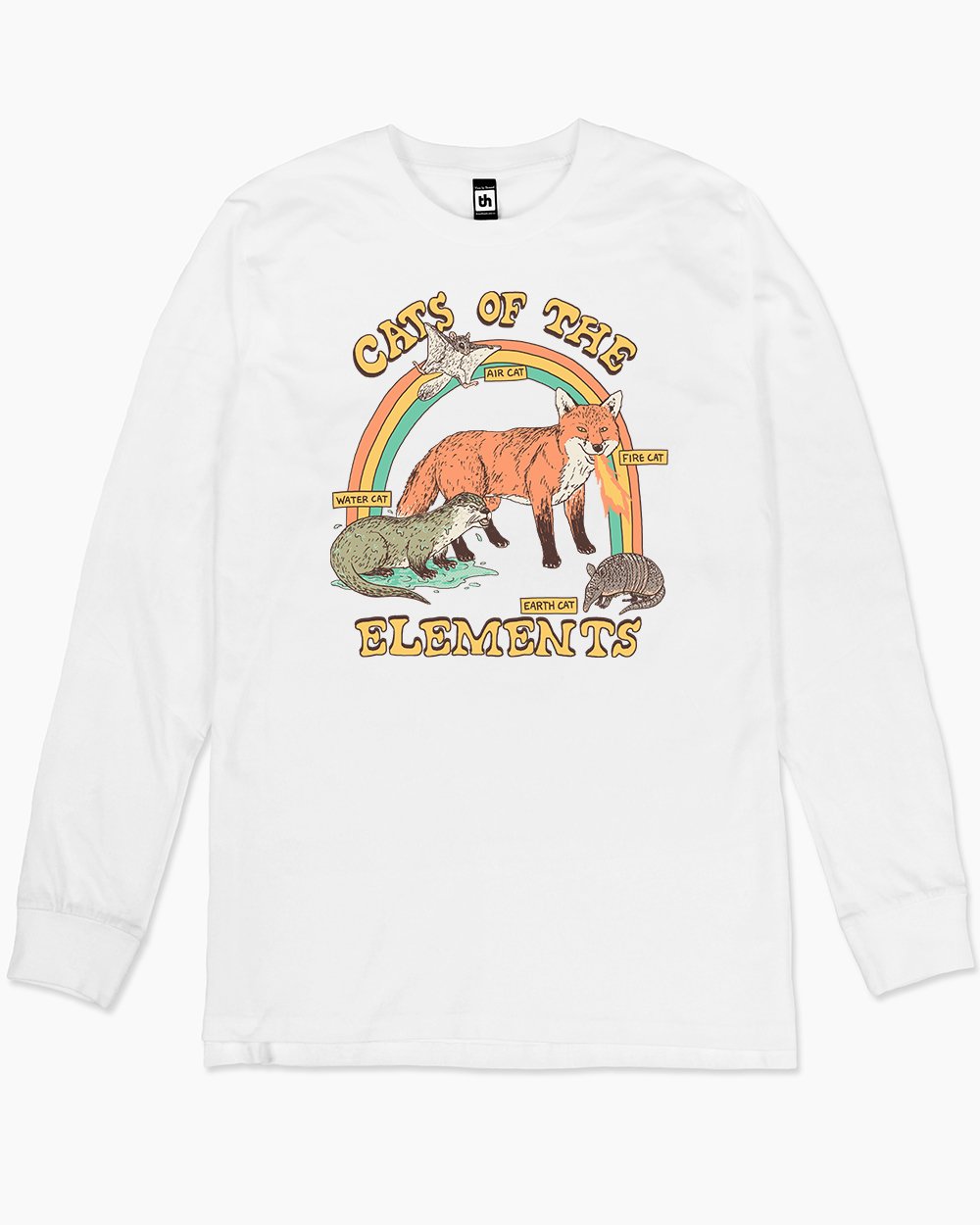 Cats of the Elements Long Sleeve Australia Online #colour_white