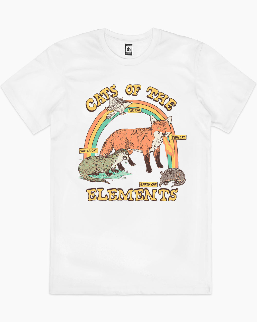Cats of the Elements T-Shirt Australia Online #colour_white