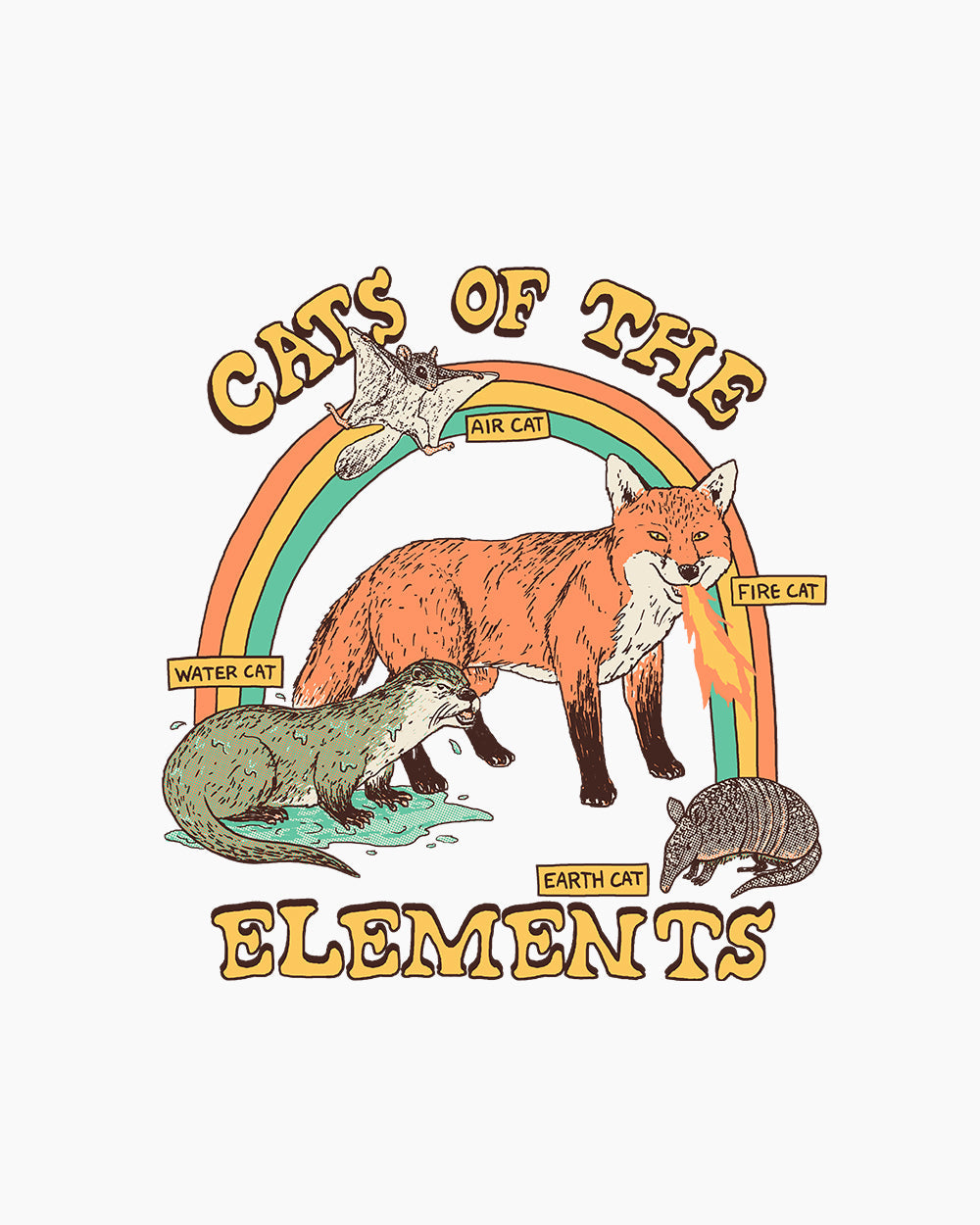Cats of the Elements Hoodie Australia Online #colour_white