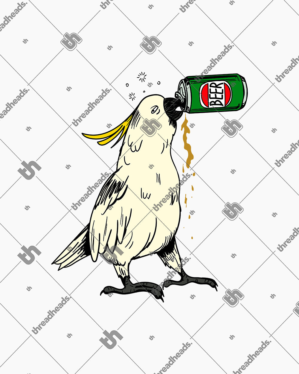 Cockatoo Beer Crop Tee Australia Online #colour_white