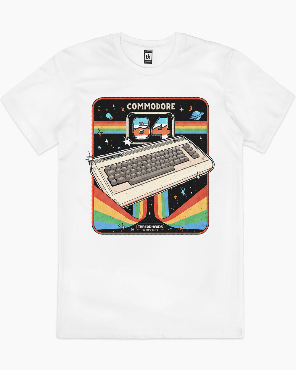 Commodore 64 Advanced Home Computer T-Shirt Australia Online #colour_white