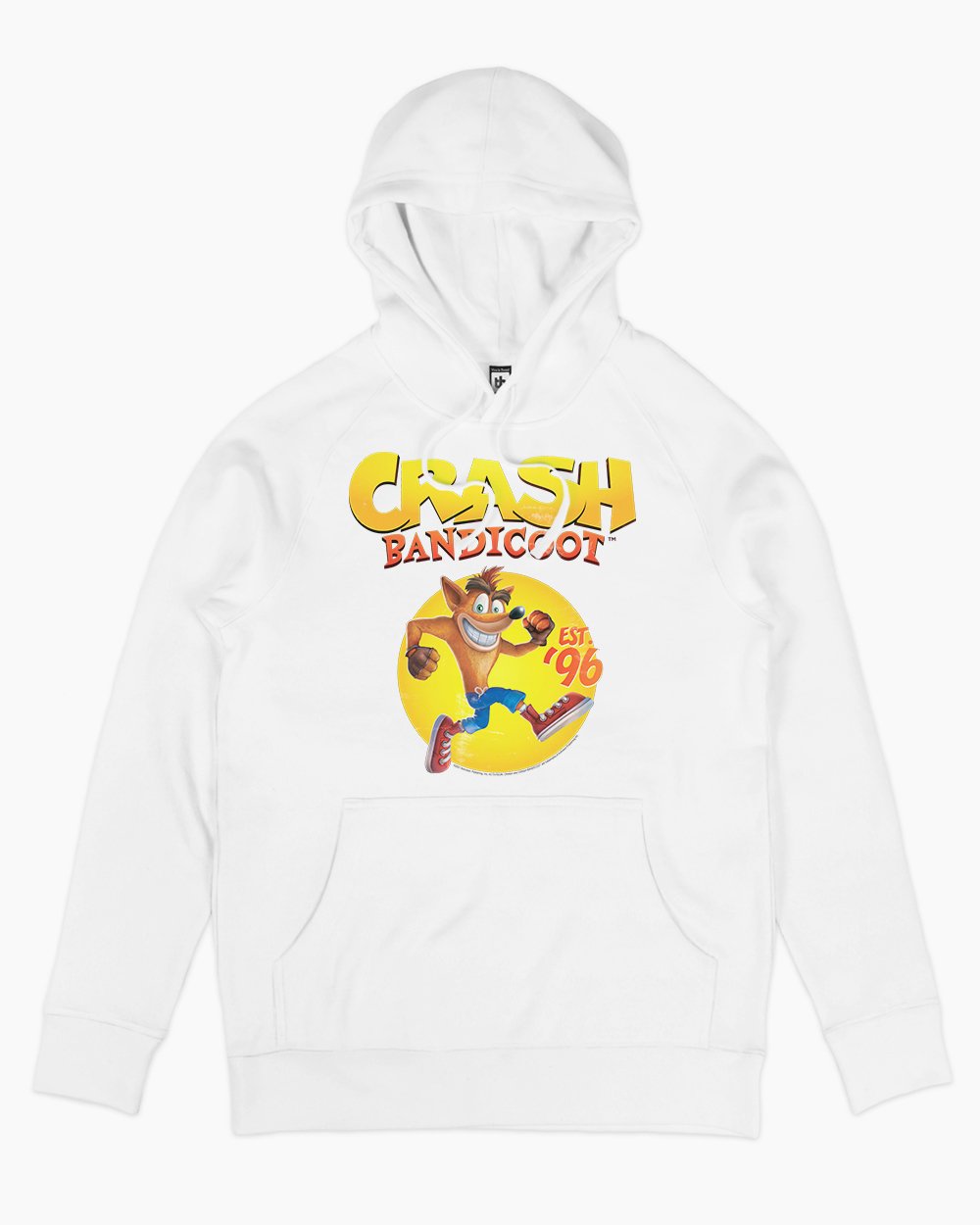 Crash Bandicoot Est 96 Hoodie Australia Online #colour_white