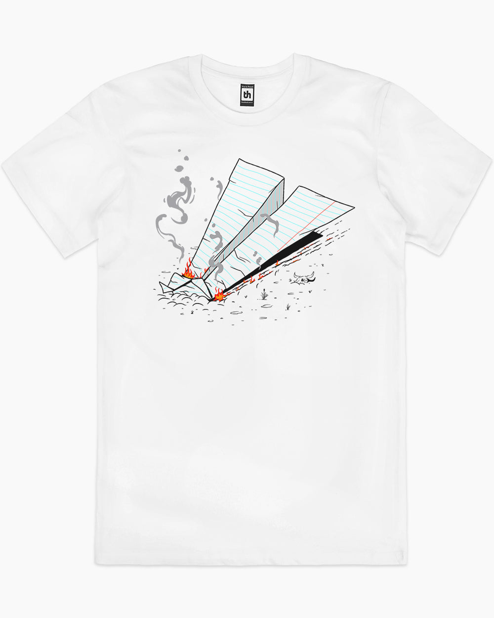 Crash Landing T-Shirt Australia Online #colour_white