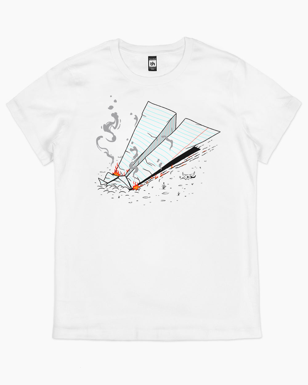 Crash Landing T-Shirt Australia Online #colour_white