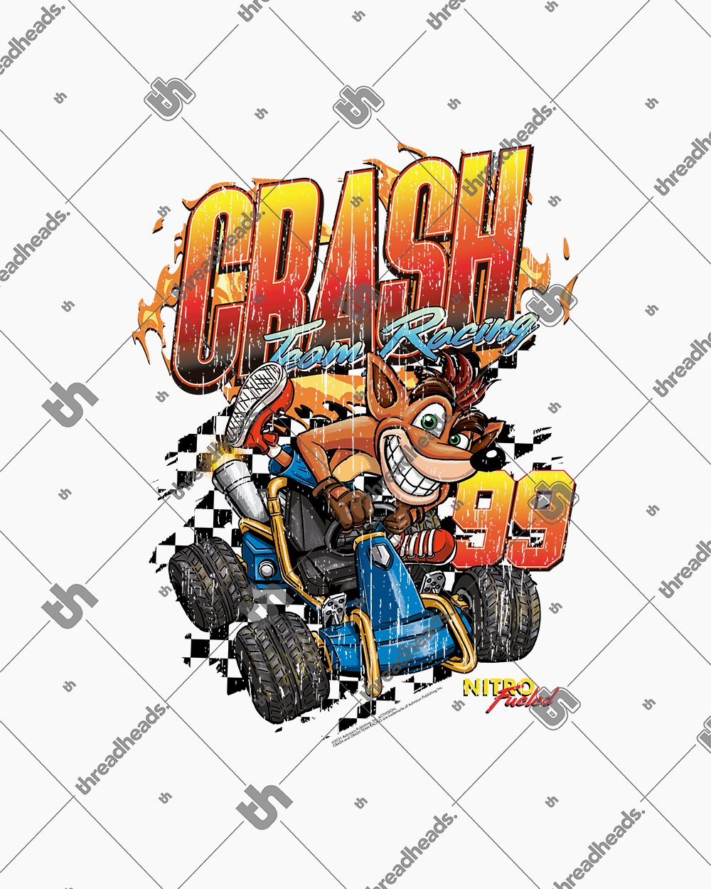 Crash Racing Hoodie Australia Online #colour_white