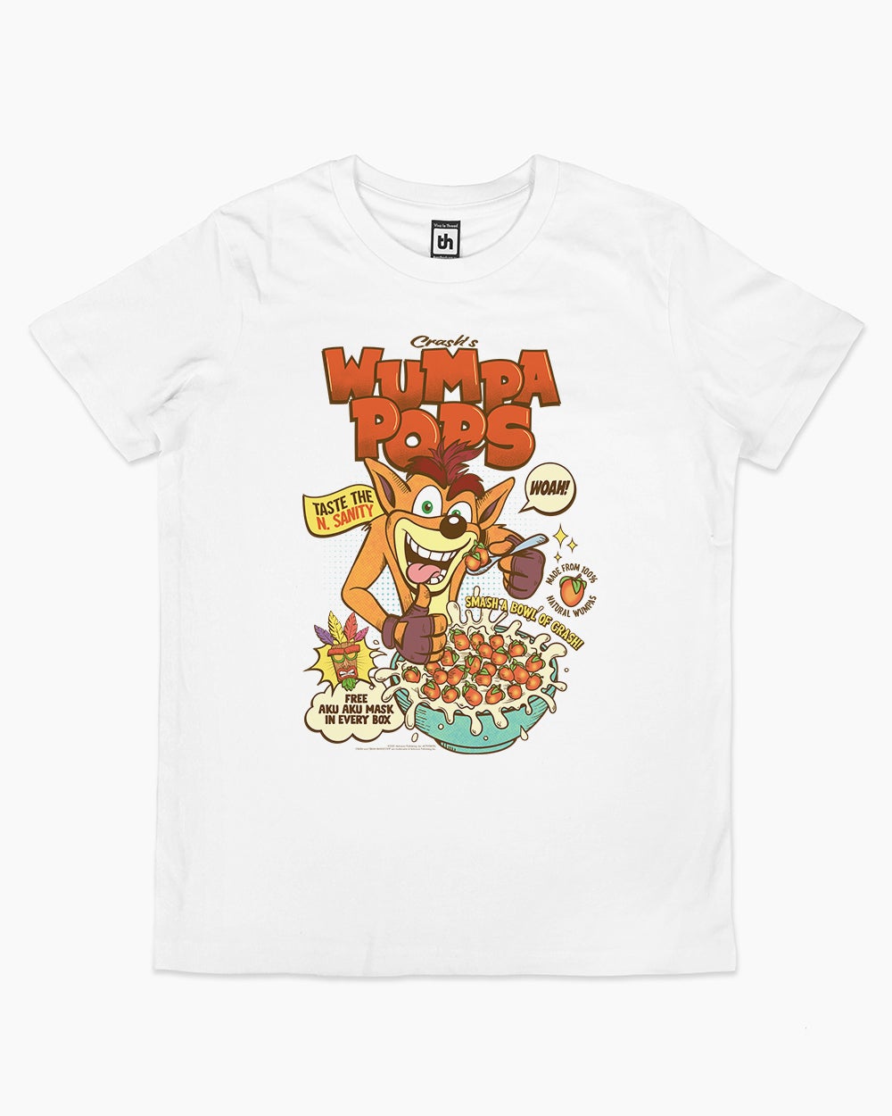 Crash Wumpa Cereal Kids T-Shirt Australia Online #colour_white