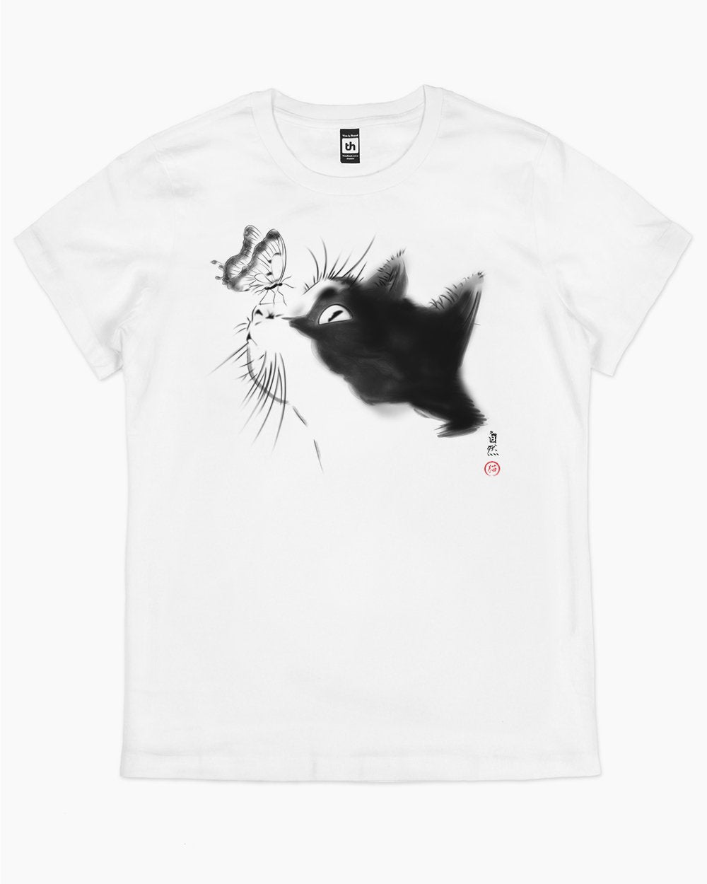 Curious Cat T-Shirt Australia Online #colour_white