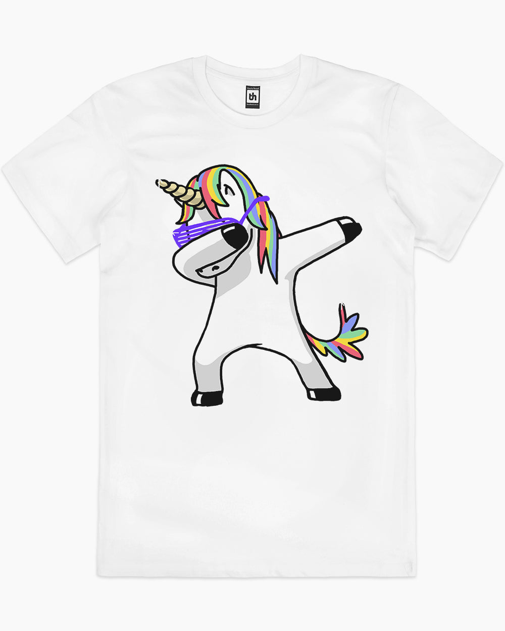 Dabbing Unicorn T-Shirt Australia Online #colour_white