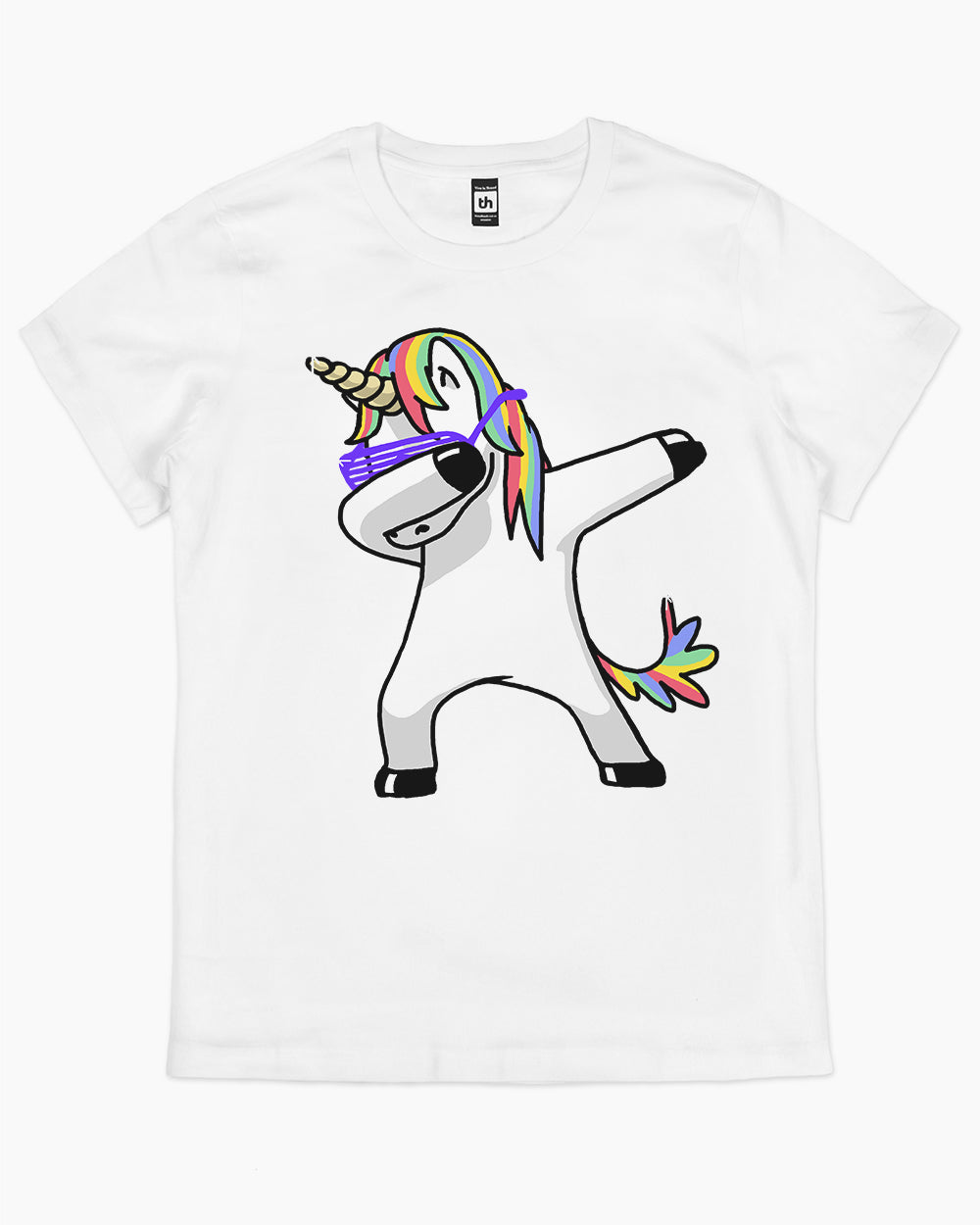 Dabbing Unicorn T-Shirt Australia Online #colour_white