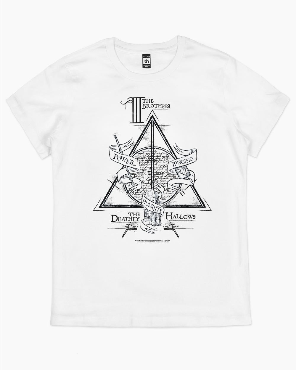 Deathly Hallows Logo Alt T-Shirt Australia Online #colour_white