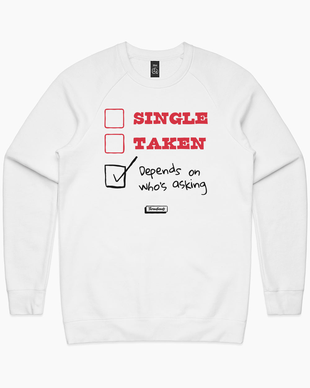 Depends on Who's Asking Sweater Australia Online #colour_white