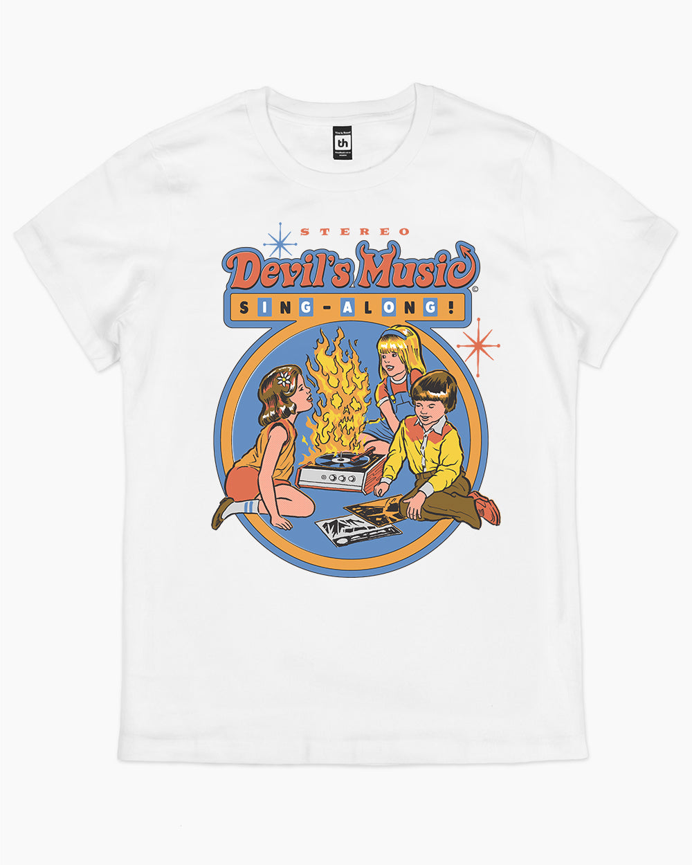 Devil's Music Sing-Along T-Shirt Australia Online #colour_white