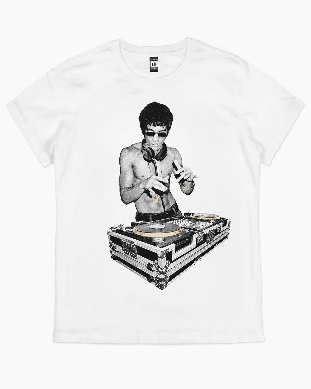 DJ Bruce Lee T-Shirt Australia Online #colour_white
