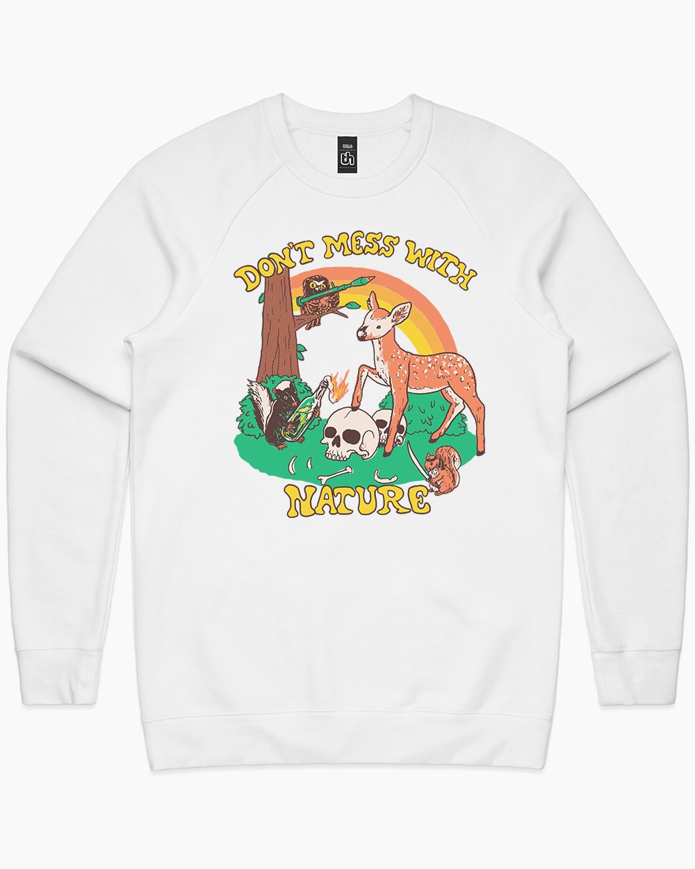 Don't Mess with Nature Sweater Australia Online #colour_white