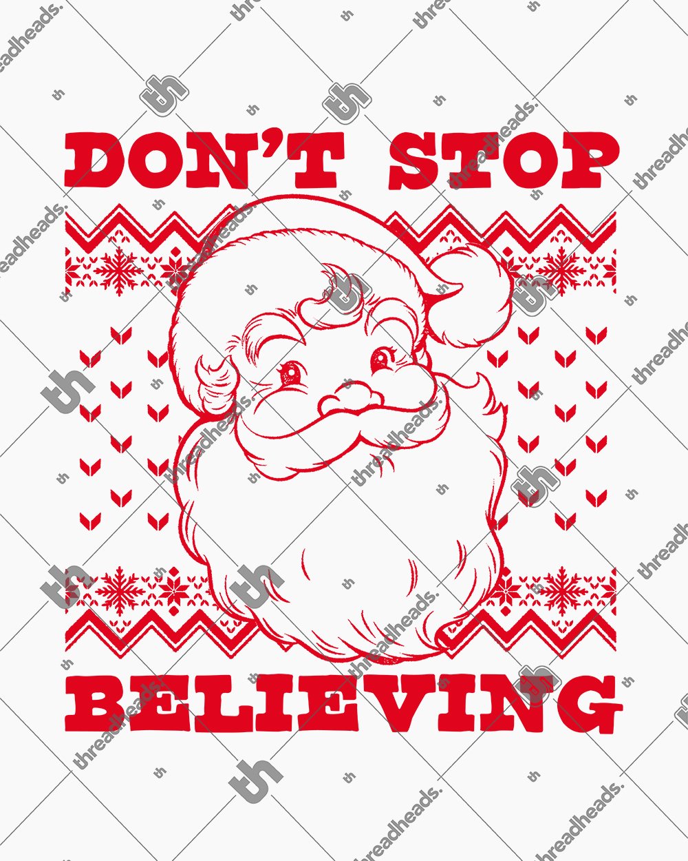 Don’t Stop Believing Santa Sweater Australia Online #colour_white