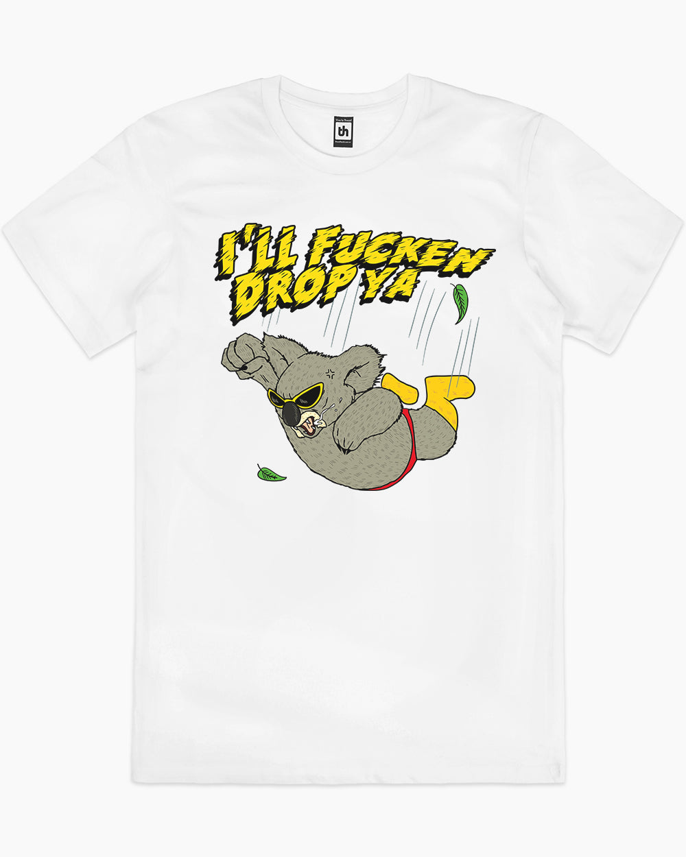Drop Bear Koala T-Shirt Australia Online #colour_white