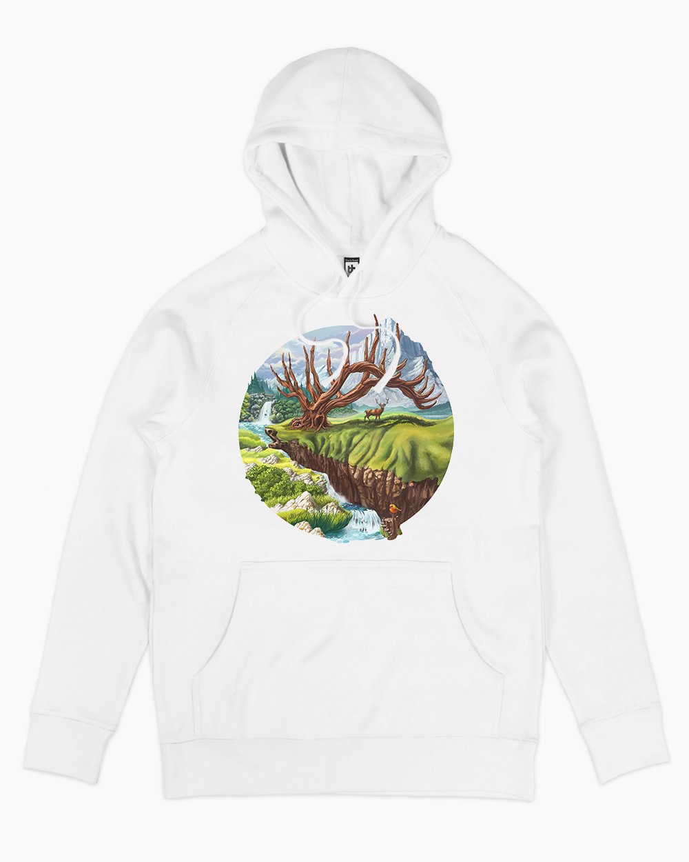 Father Deer Hoodie Australia Online #colour_white