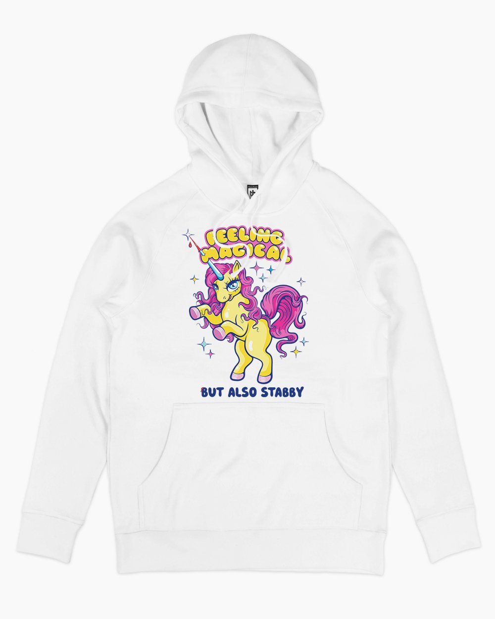 Feeling Magical but also Stabby Hoodie Australia Online #colour_white