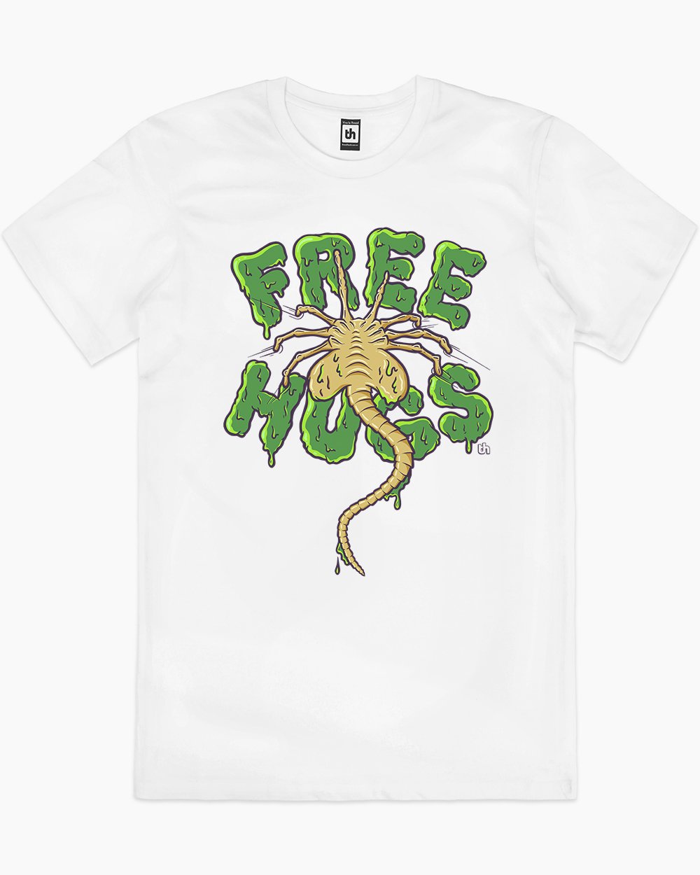 Free Hugs Xenomorph T-Shirt Australia Online #colour_white