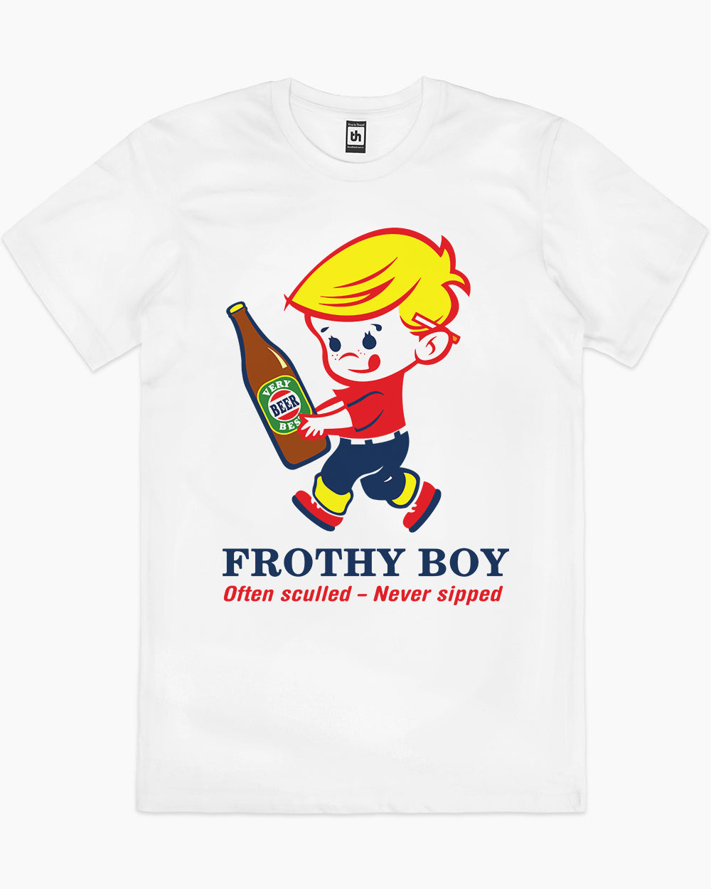Frothy Boy T-Shirt Australia Online #colour_white
