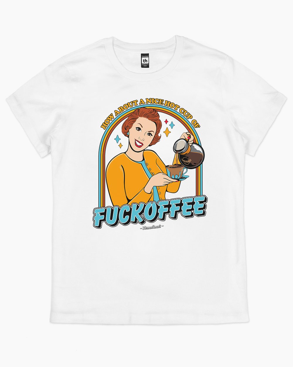 Fuckoffee T-Shirt Australia Online #colour_white