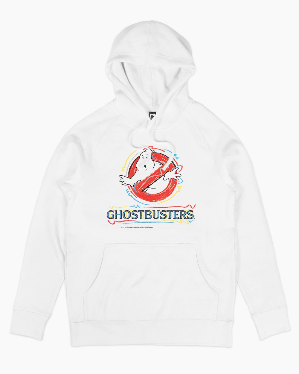 No Ghost 80’s Aesthetic Hoodie Australia Online #colour_white