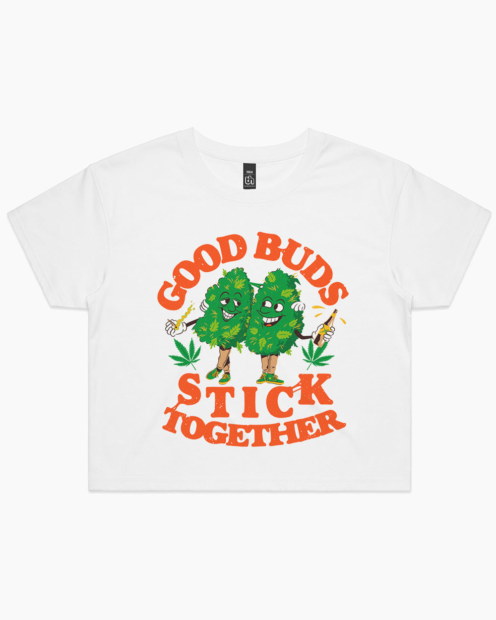 Good Buds Crop Tee Australia Online #colour_white