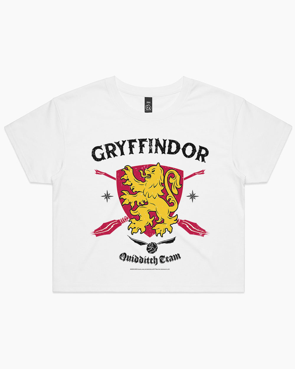 Gryffindor Quidditch Team Crop Tee Australia Online #colour_white