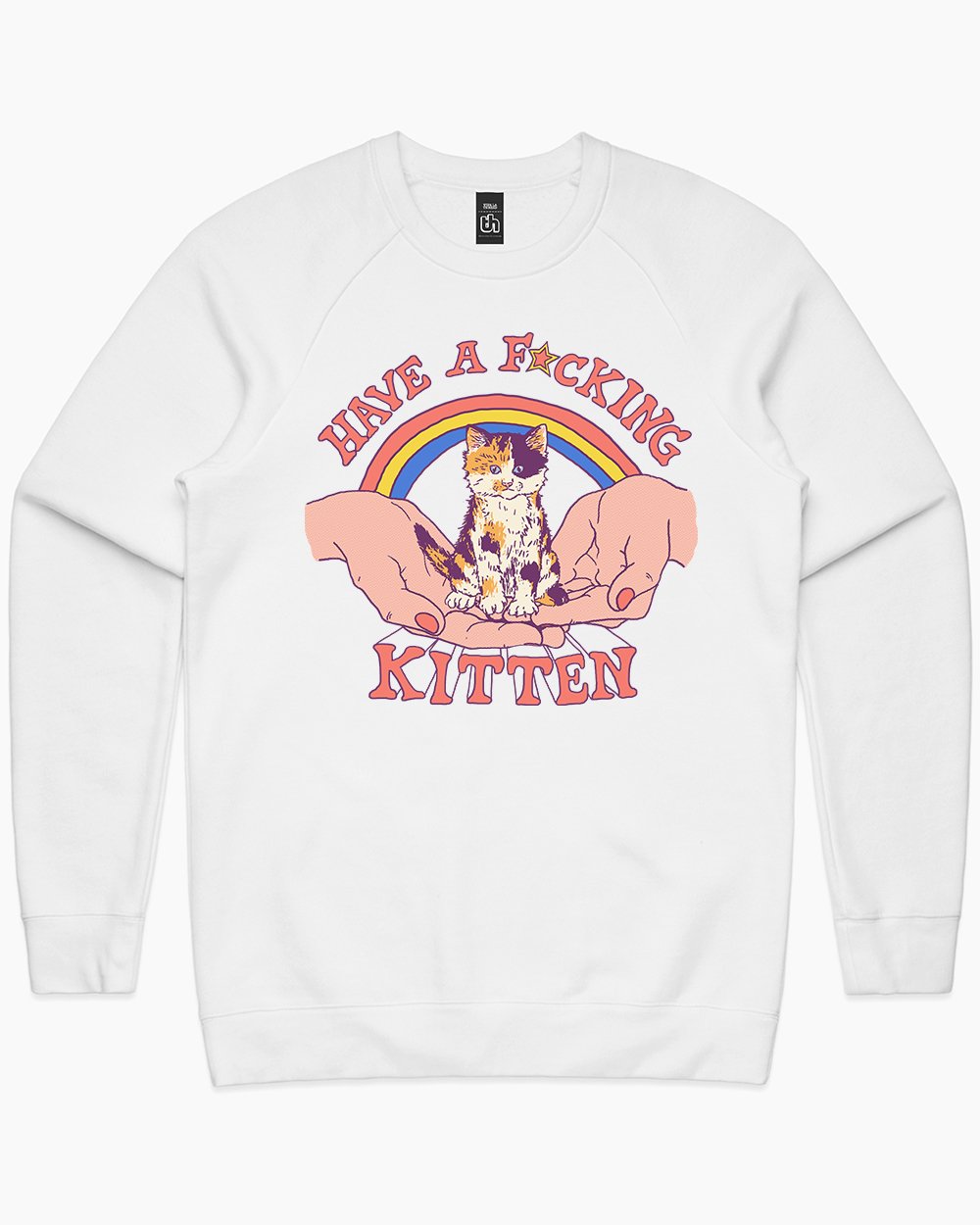 Have a Kitten Sweater Australia Online #colour_white