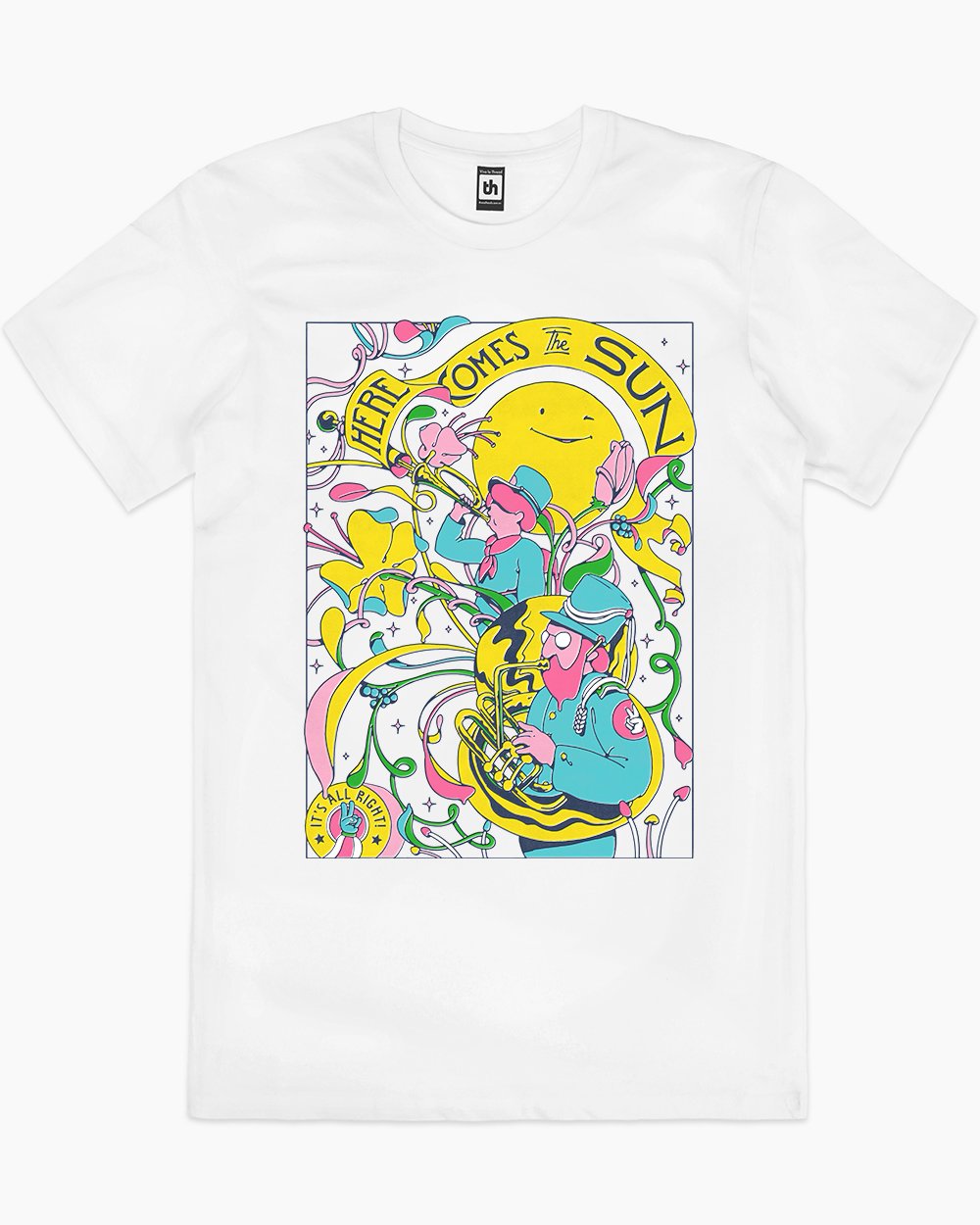 Here Comes the Sun T-Shirt Australia Online #colour_white